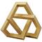 13.5" Iron Geometric Abstract Shaped Sculpture Décor